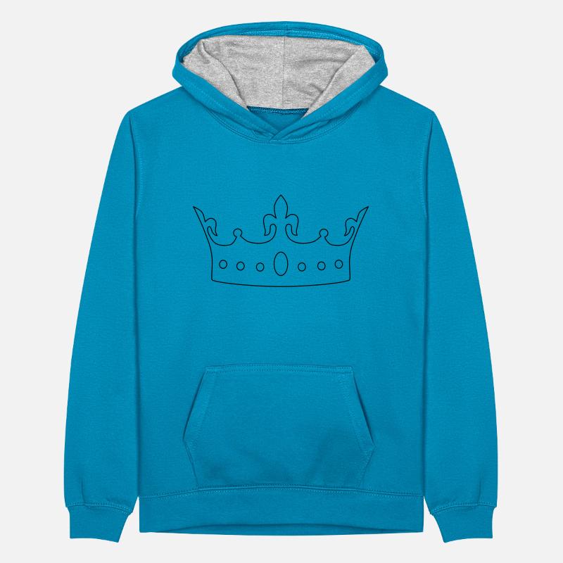 krone 2 Teenager Kontrast-Hoodie