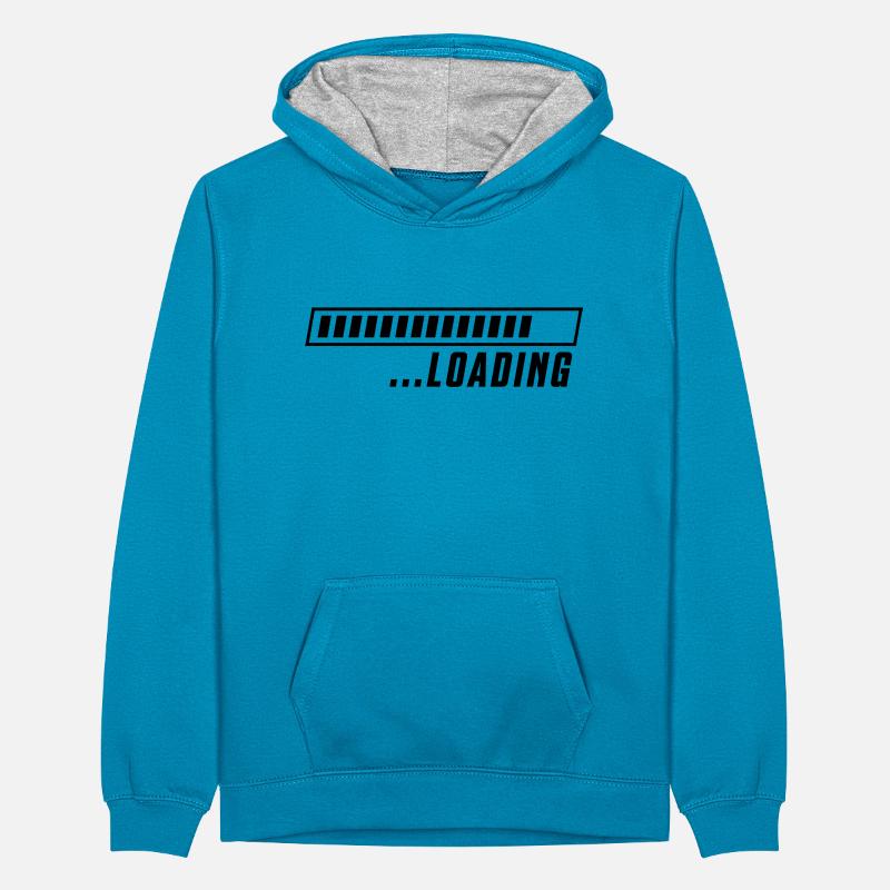 Loading loading bar Teenager Contrast Hoodie