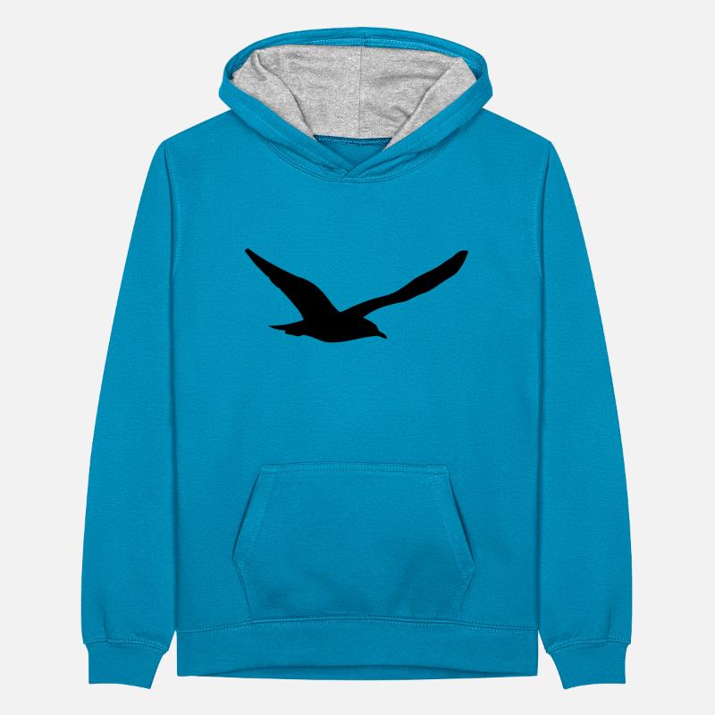Möwe Teenager Kontrast-Hoodie