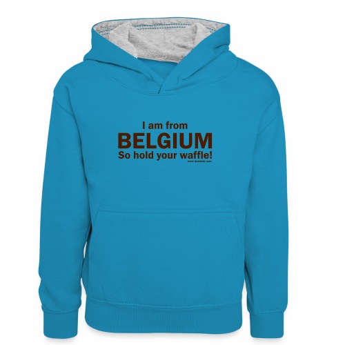 From Belgium - Teenager contrast-hoodie