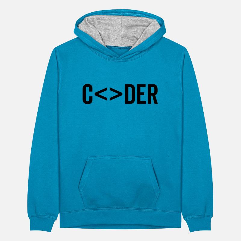 Codeur Sweat à capuche contrasté Ado