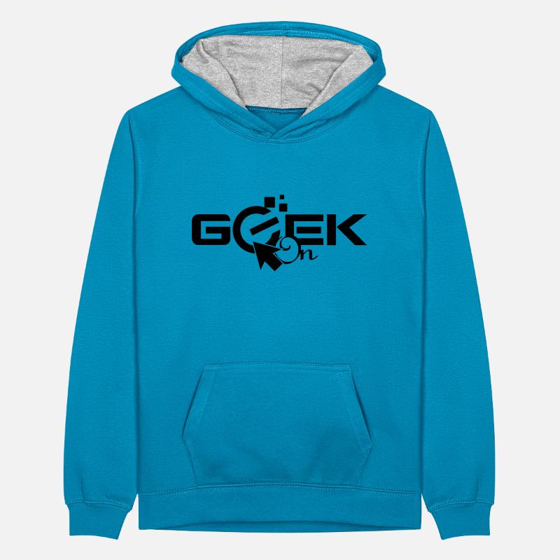 Geen On À propos de Nerd fan de PC Sweat à capuche contrasté Ado