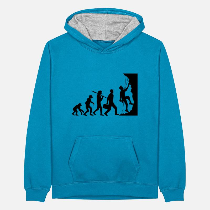 évolution évolution née raide paroi monte Sweat à capuche contrasté Ado
