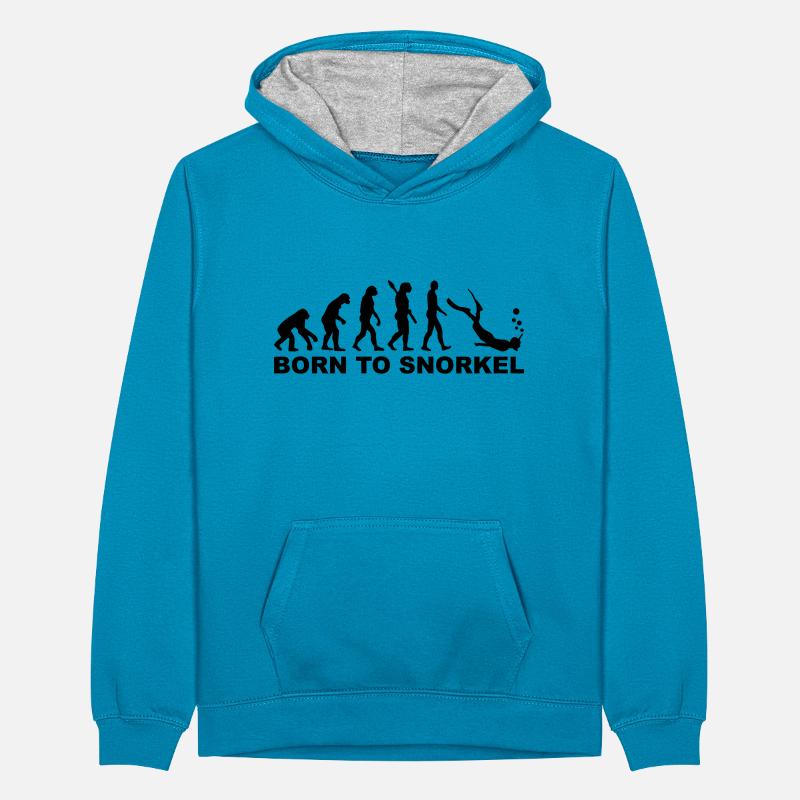 Evolution Snorkeling Sweat à capuche contrasté Ado