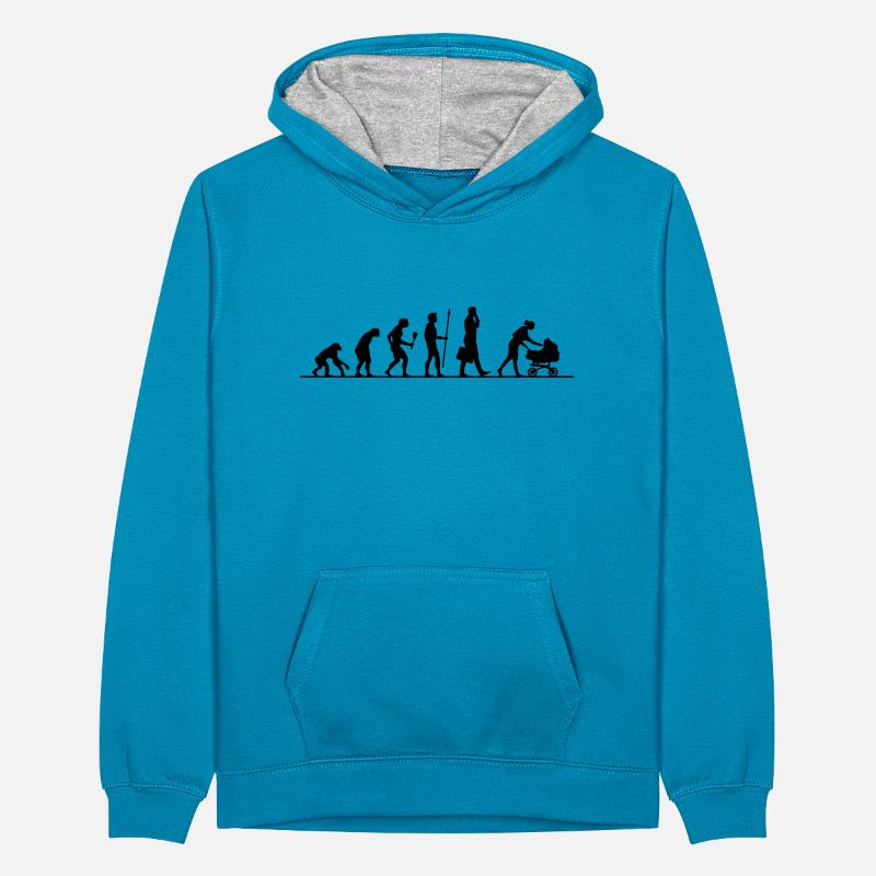 Evolution Kinderwagen Teenager Kontrast-Hoodie
