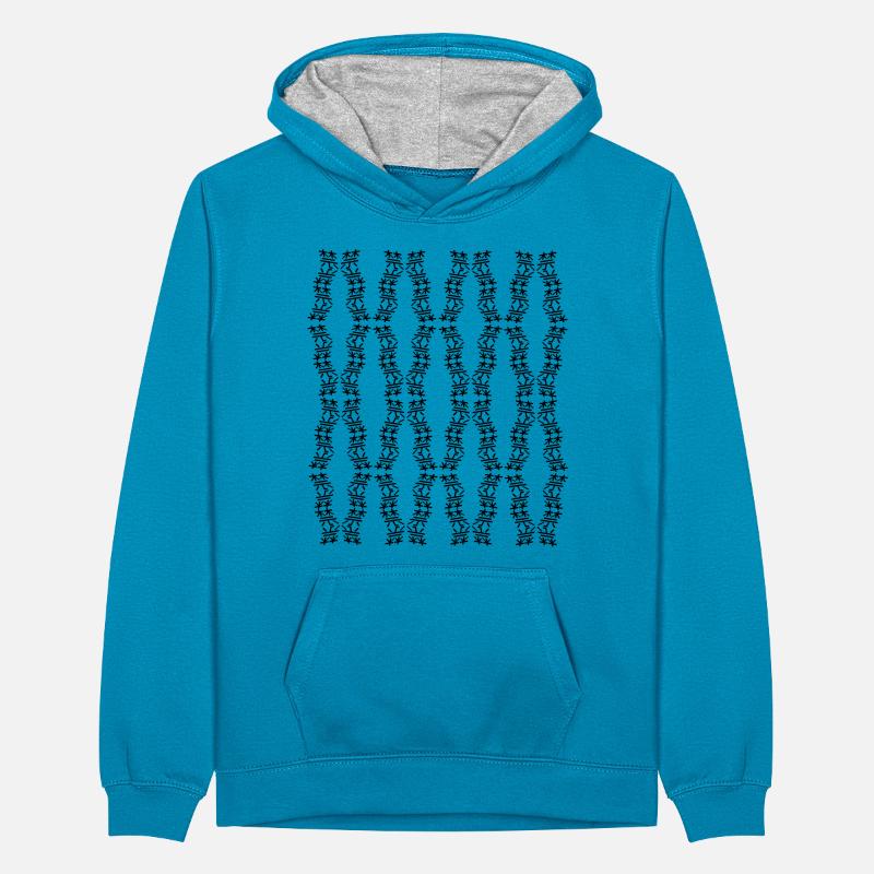 Unique Structure Teenager Contrast Hoodie
