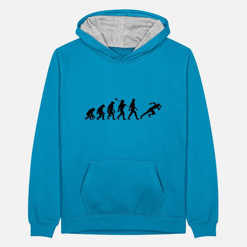 Evolution Sprinter - Athlétisme Sweat à capuche contrasté Ado