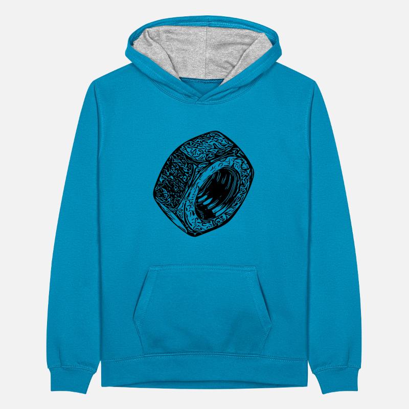 Surface sombre de l’écrou à vis Sweat à capuche contrasté Ado