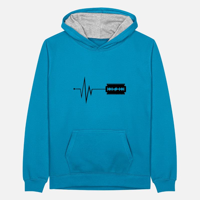 Razor blade pulse Teenager Contrast Hoodie