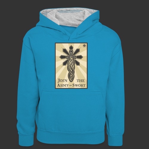 Join the Army of Swort - Teenager Contrast Hoodie
