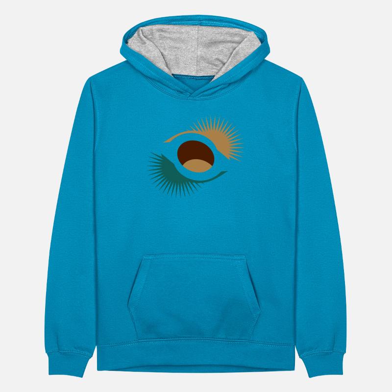 Chestnut with abstract shell Teenager Contrast Hoodie