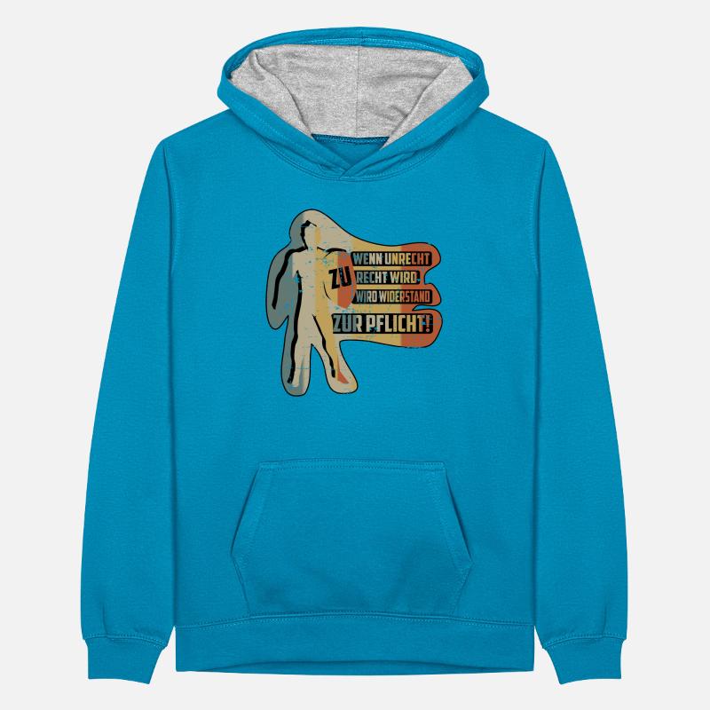 QUAND L’INJUSTICE DEVIENT JUSTE Sweat à capuche contrasté Ado