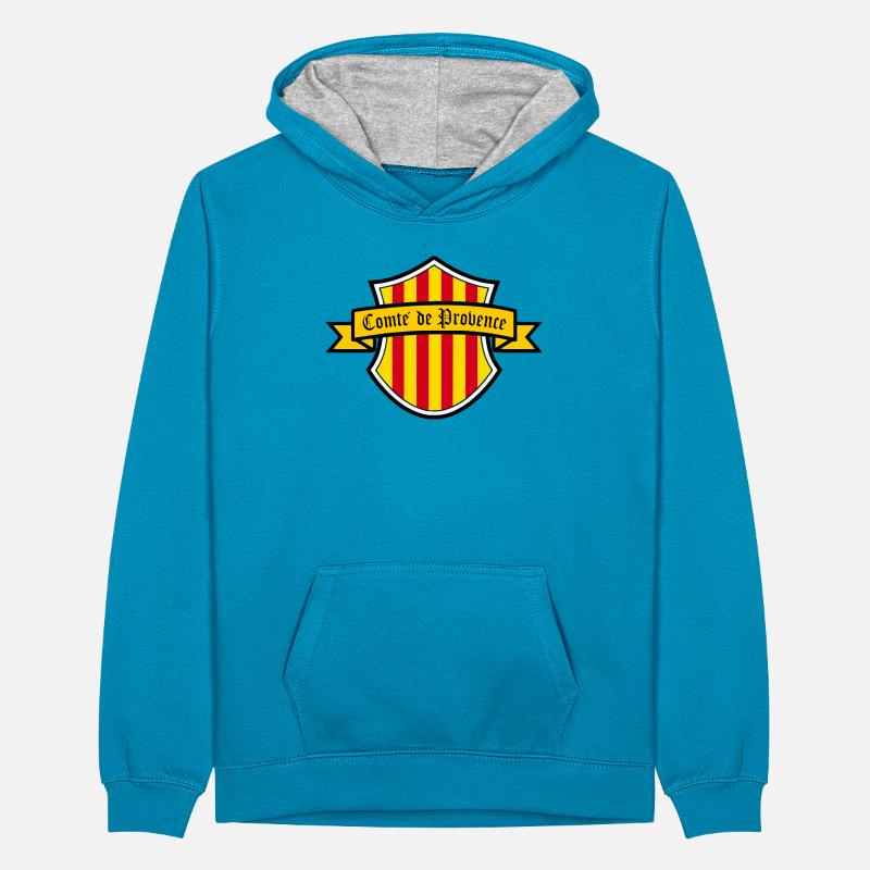 Comté de provence Sweat à capuche contrasté Ado