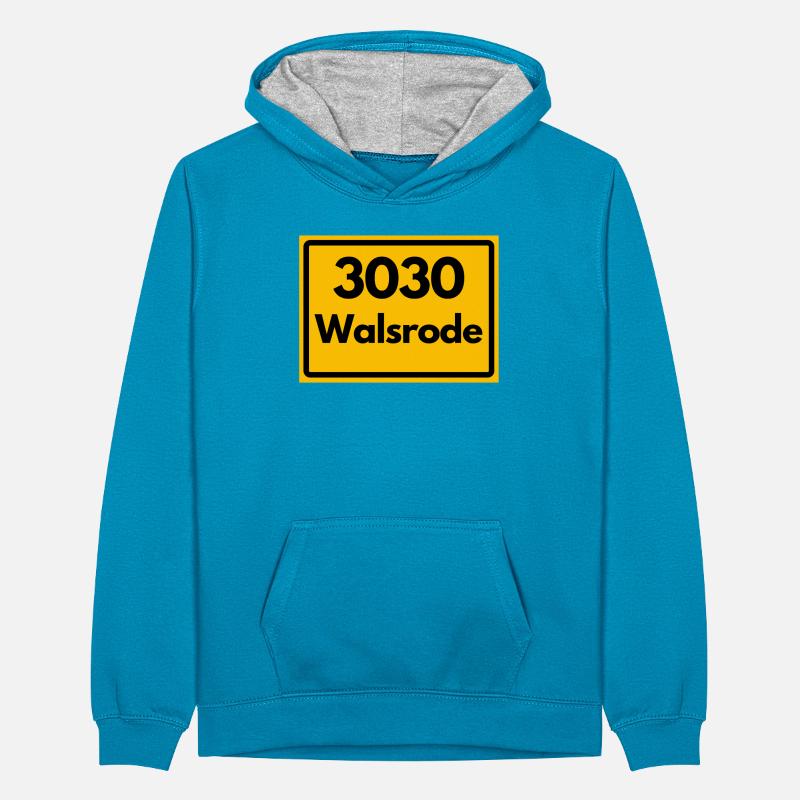 OLD POSTCODE POSTCODE RETRO 3030 WALSRODE VOGELW. Teenager Contrast Hoodie