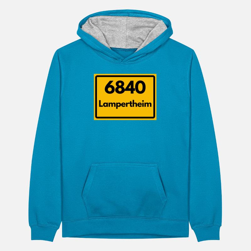ANCIEN CODE POSTAL RETRO 6840 LAMPERTHEIM Sweat à capuche contrasté Ado