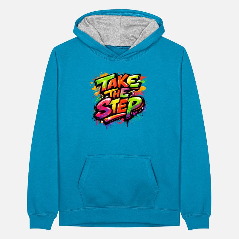 Take_the_Step Teenager Contrast Hoodie