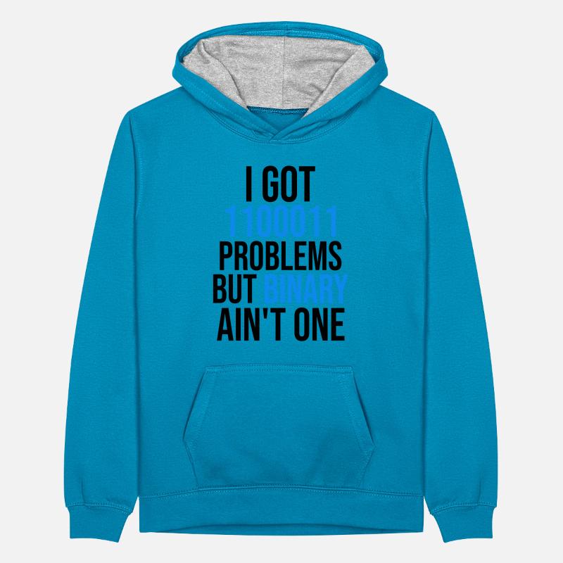 I got 99 problems but binary ain't one Teenager Kontrast-Hoodie