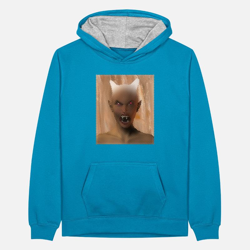 She-devil Teenager Contrast Hoodie