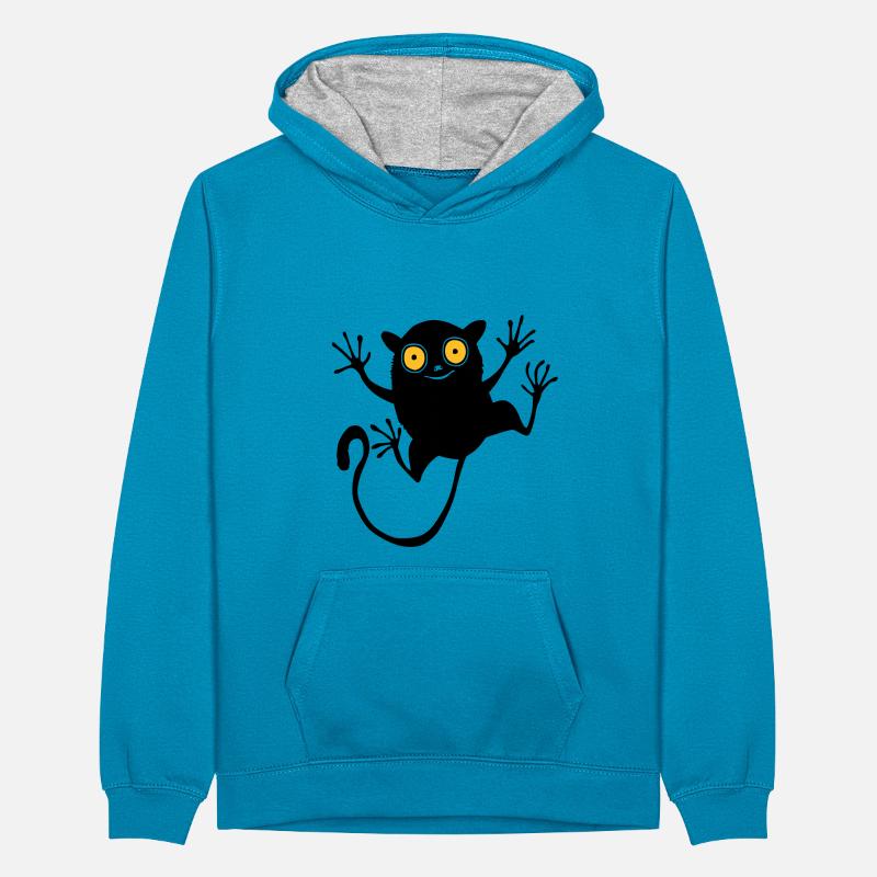 Koboldmaki (2 Farben) Teenager Kontrast-Hoodie
