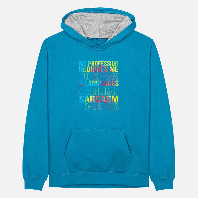 Medizin Coder Teenager Kontrast-Hoodie