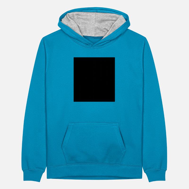 Rectangle black vector Teenager Contrast Hoodie