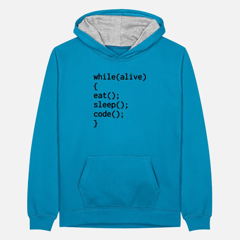 Entwickler / Informatiker / Programmierer / Teenager Kontrast-Hoodie
