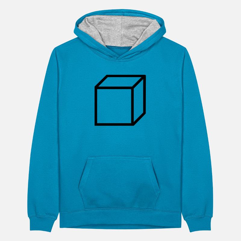 cube Sweat à capuche contrasté Ado