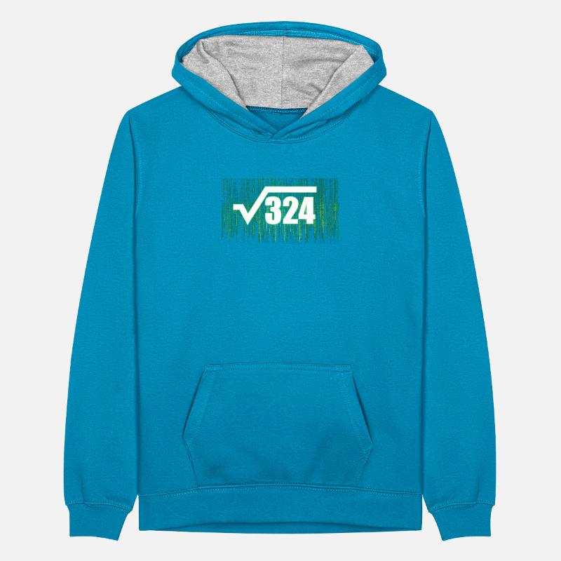 18e anniversaire maths math nerd Sweat à capuche contrasté Ado