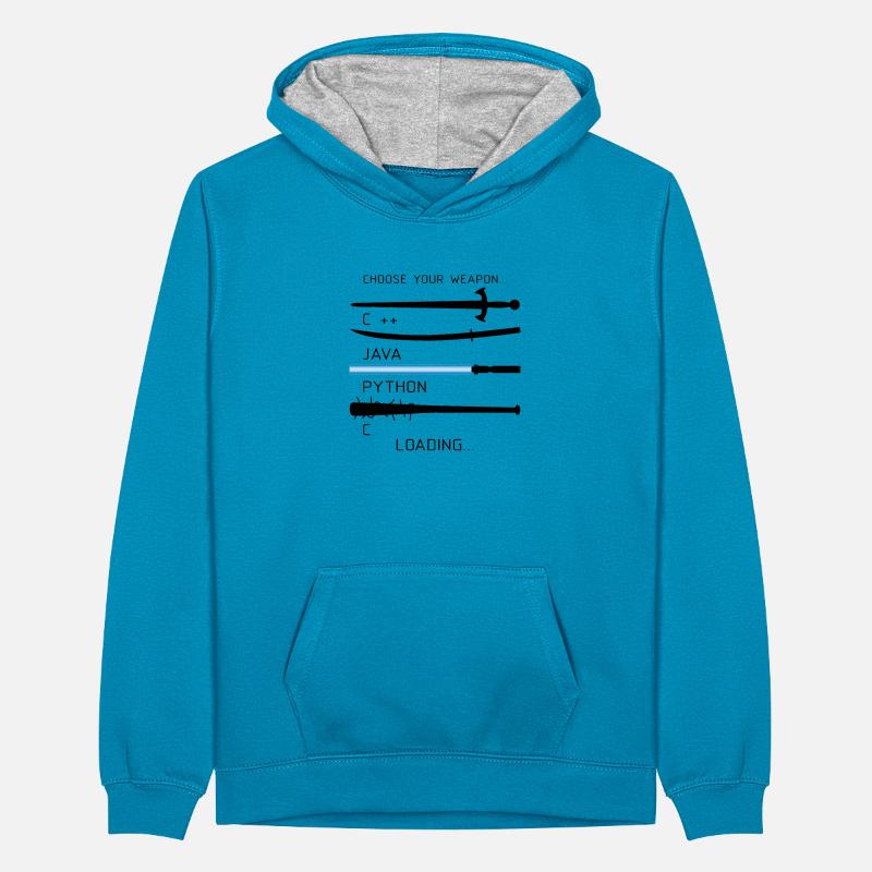 Coding Java Programmer Profession Gift Teenager Contrast Hoodie