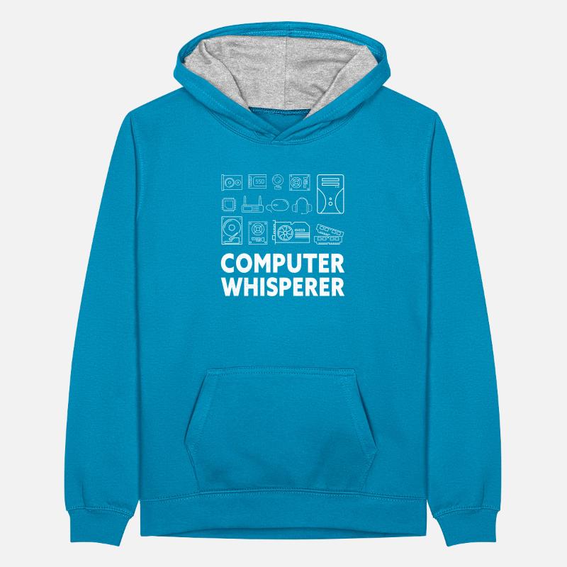 Tech Support Nerds Geek... Programmeur & Nerd Sweat à capuche contrasté Ado