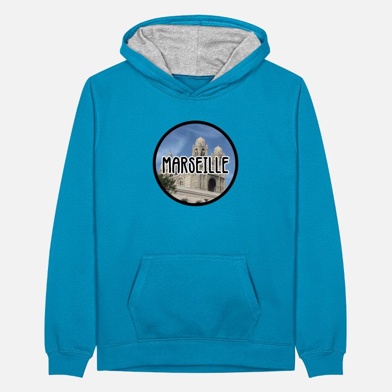 Marseille La Major Teenager Kontrast-Hoodie