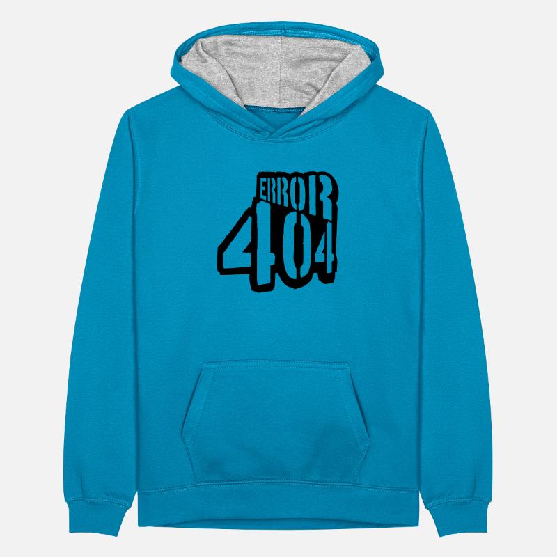 Problem Error 404 Message Teenager Contrast Hoodie