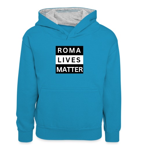 Roma Lives Matter - Teenager Kontrast-Hoodie