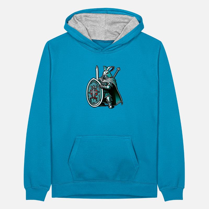 Easter Crusader Teenager Contrast Hoodie