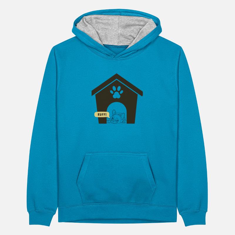 Ruff Day Dog Design Teenager Contrast Hoodie