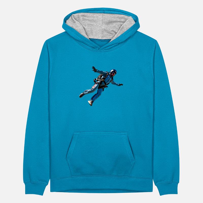 Skydiving is a unique experience Teenager Contrast Hoodie