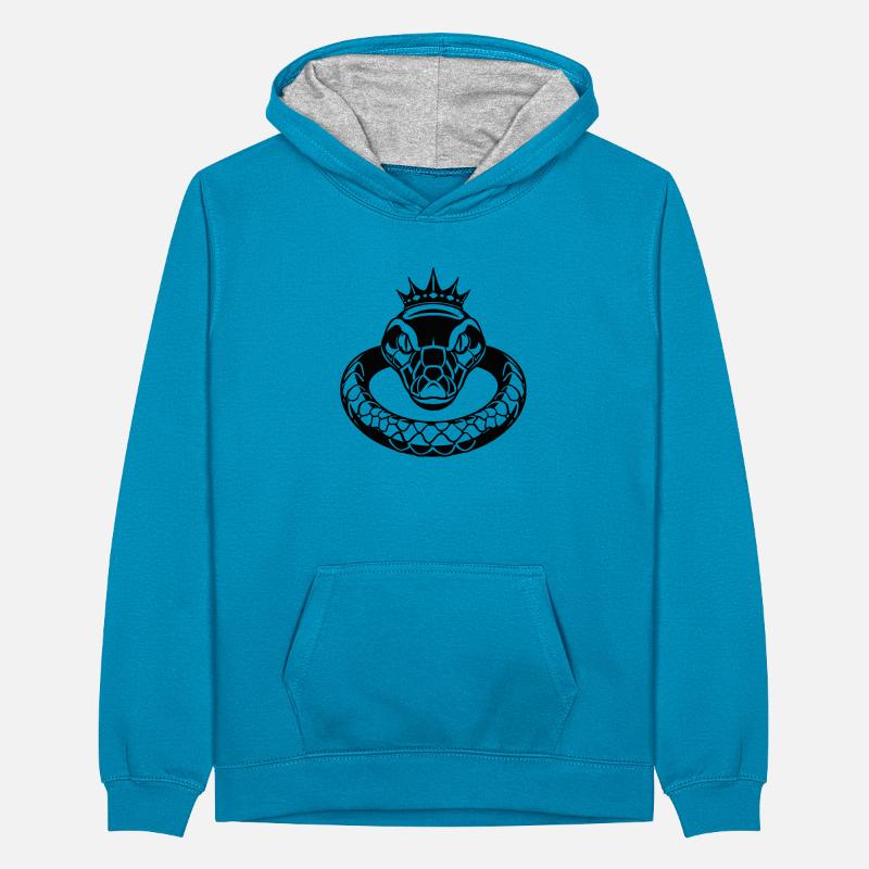 Eleganz der königlichen Python Teenager Kontrast-Hoodie