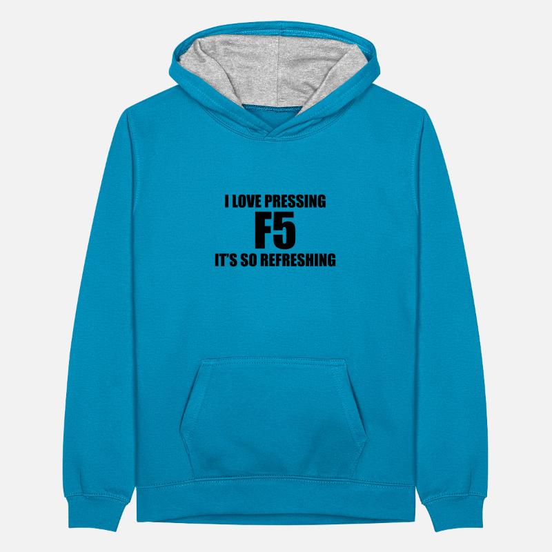I love pressing Programming Computer Science Gift Teenager Contrast Hoodie