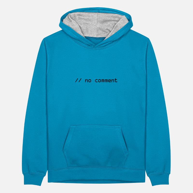 Aucun commentaire de programmation informatif de cadeau disant Sweat à capuche contrasté Ado