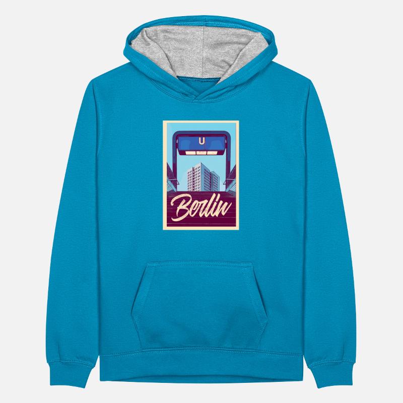 Berlin U-Bahn Teenager Contrast Hoodie