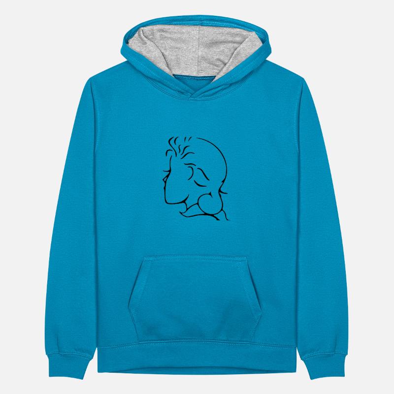 Conception d’illusion Sweat à capuche contrasté Ado