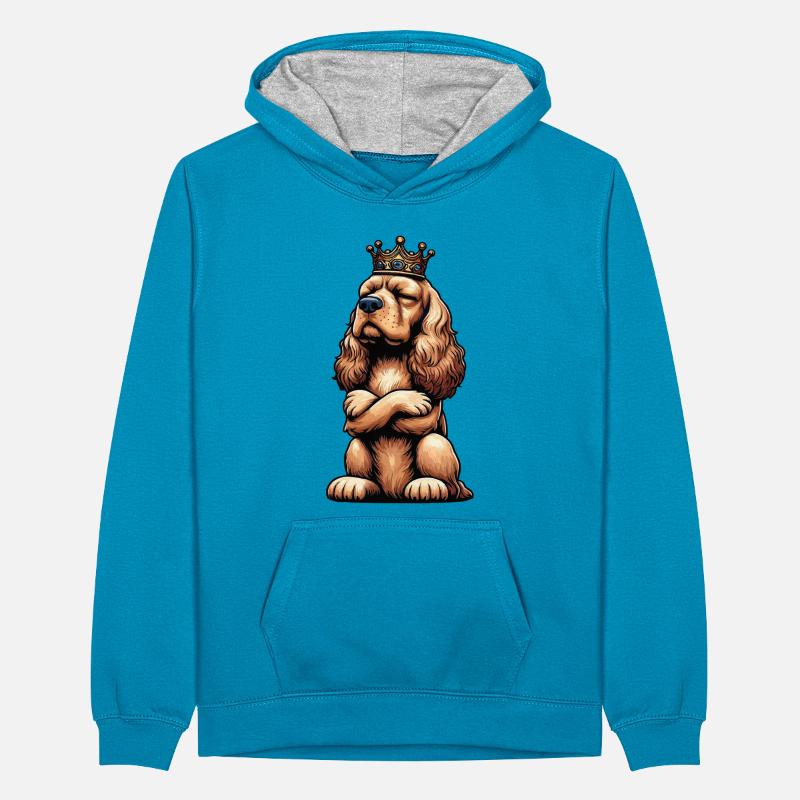 Cocker Spaniel Cocker Chien Cocker Propriétaire de cocker Spaniel Sweat à capuche contrasté Ado