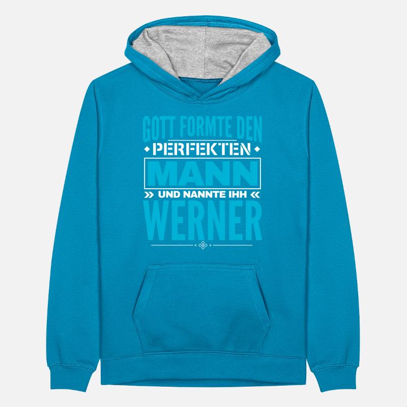 Werner Name Design Teenager Kontrast-Hoodie