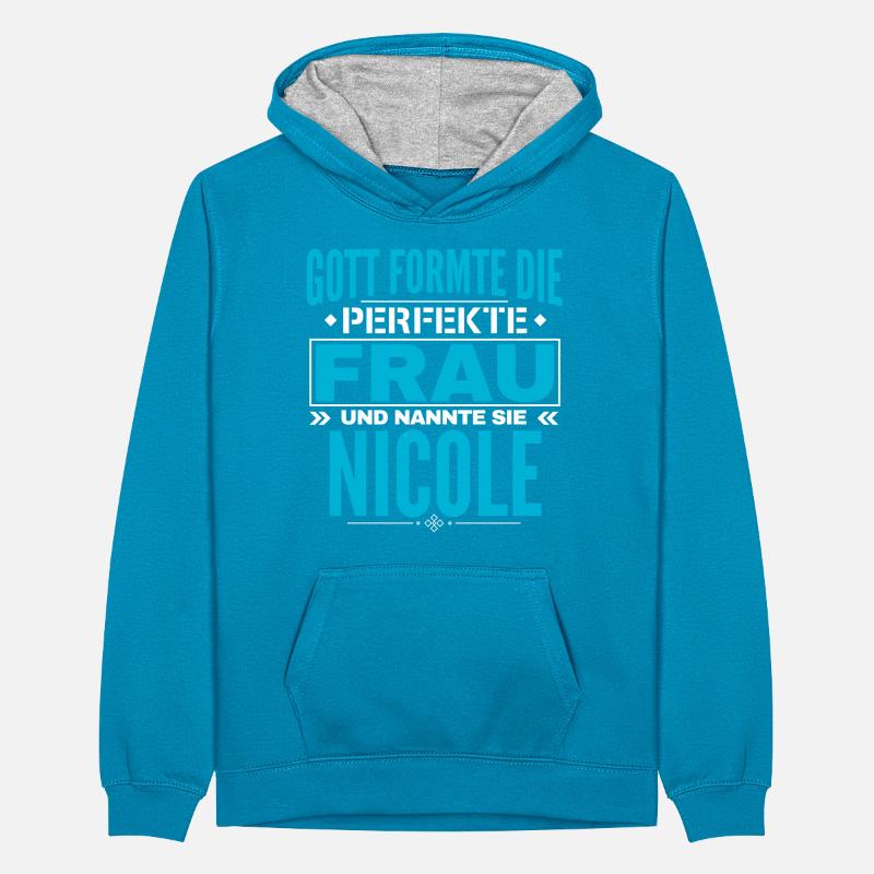 Conception du nom de Nicole Sweat à capuche contrasté Ado