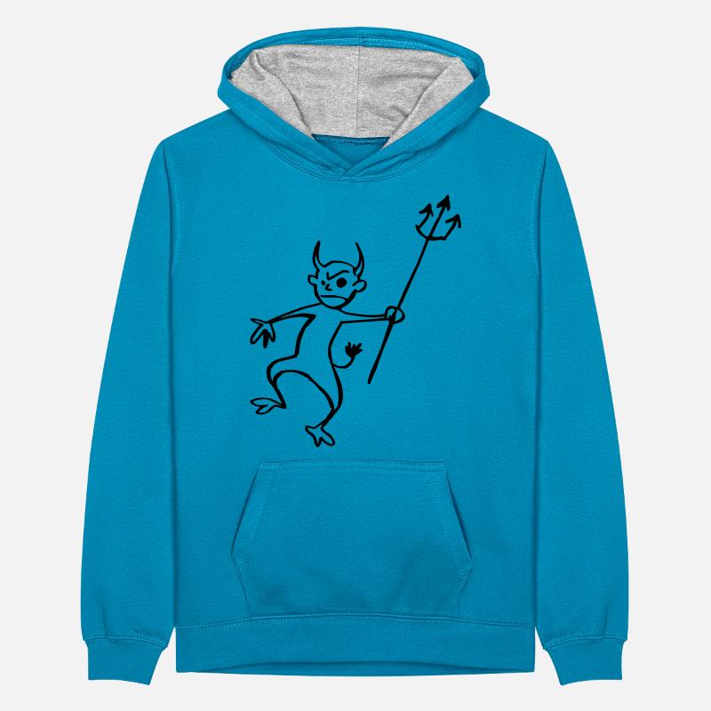 Devil Teenager Contrast Hoodie