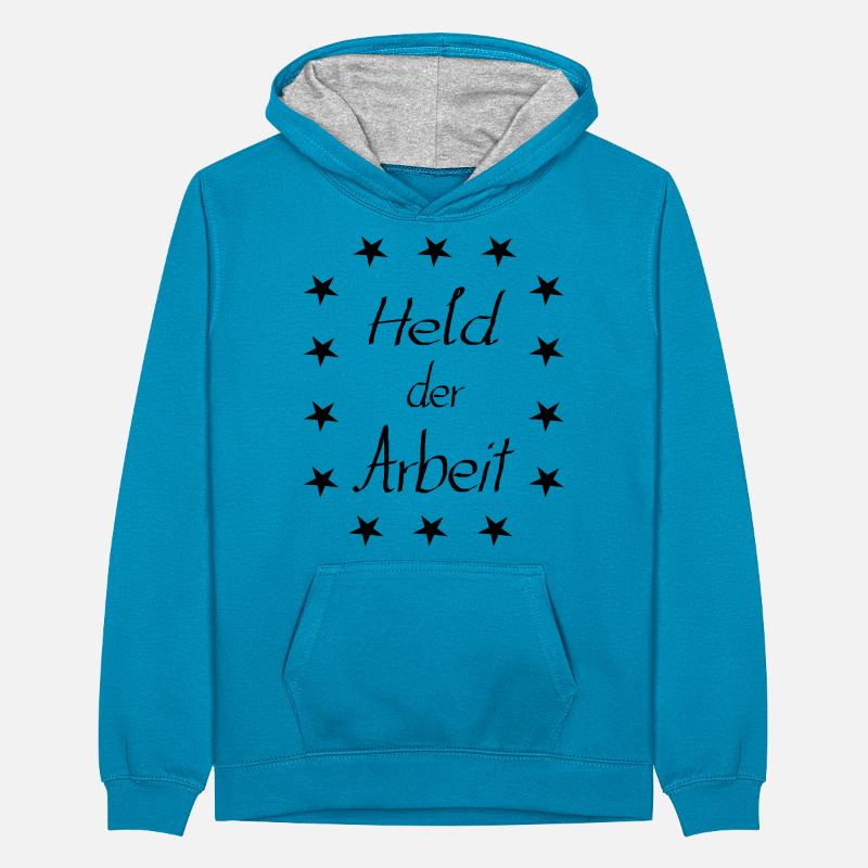 Held der Arbeit Teenager Kontrast-Hoodie