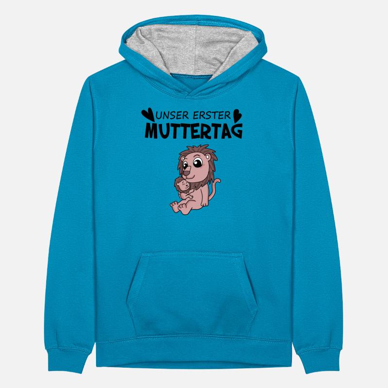 Muttertag - erster Muttertag Geschenk Teenager Kontrast-Hoodie