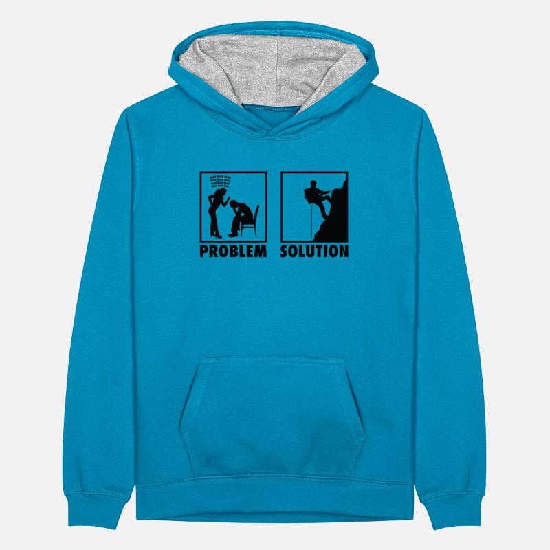 Mountain Climbing Mountain Climber Statement Teenager Kontrast-Hoodie