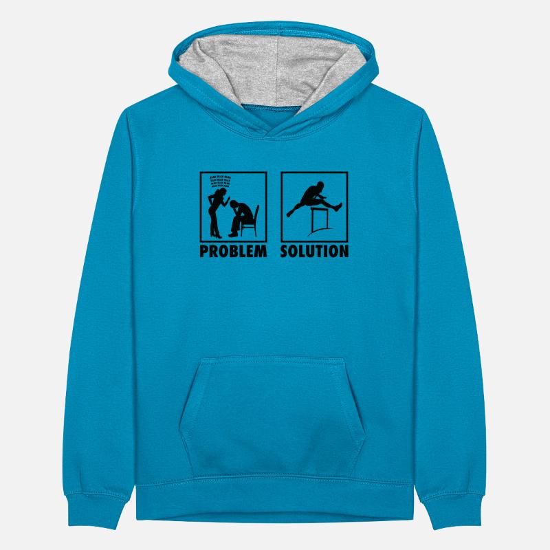 Athletics Athletes Statement Problem Solution. Teenager Kontrast-Hoodie