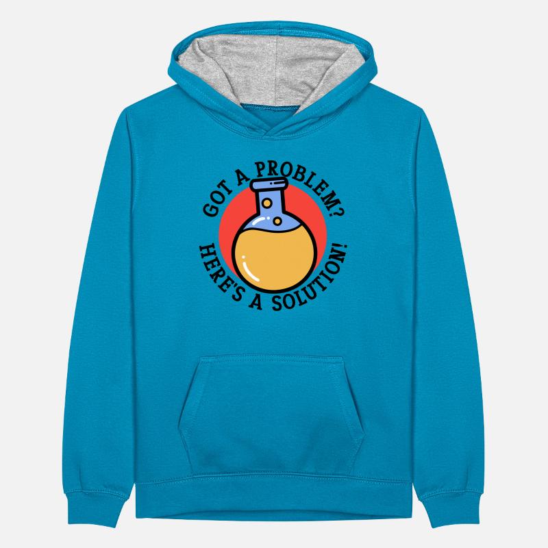 Problem Solution Scientific Solving Science Teenager Contrast Hoodie